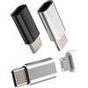 Aksenli Adattatore Micro USB Femmina a USB C Maschio Caricabatterie(3 pack)Android Cavo Connettore per Apple per iPhone 16 15 Pro Max per iPad Type C Ricarica Convertitore Compatibile per Samsung S25 S24 S23