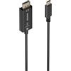 AISENS - A109-0879 - Cavo convertitore bidirezionale USB-C A DISPLAYPORT 8K@60Hz, USB-C/M-DP/M, nero, 1,8 m