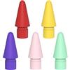 AWINNER Punta della penna compatibile con punte Apple Pencil 1a e 2a generazione pennino colorato (rosso/giallo/viola/rosa/ciano)