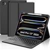 WINCHKING Tastiera per iPad Pro 13 2024 (M4), tastiera Bluetooth magnetica QWERTY italiana per iPad Pro 7 Gen(M4) 13 pollici 2024, nero