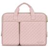 MOSISO 13 pollici Custodia Laptop, 13 pollici Borsa PC Compatibile con MacBook Neo A18 chip/Air M5 M4 M3 M2 M1/ Pro 13 M2 M1, Piazza Trapuntato Borsa con 2 Tasche e Maniglia e Cintura, Gesso Rosa
