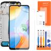 AGCUT Schermo LCD per Xiaomi Redmi 10C con cornice per Redmi 10C 220333QAG 220333QBI Digitizer Touch Screen Display Pannello in vetro Set completo Assembly con parte di riparazione, Nero