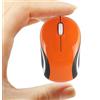 elec Space Mini mouse wireless carino per computer portatile, tascabile, compatto, da viaggio, USB, 3 pulsanti, 1600 DPI, mouse senza fili, per PC, notebook, MacBook, regalo per bambini e ragazze (arancione)