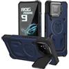 HARUINO Cover per Asus ROG Phone 9 Pro Custodia ROG Phone 9, 9 FE Cellulare Protezione con Supporto [Copriobiettivo], Militare Antiurto Bumper TPU Silicone Fotocamera Protettiva Case, Blu