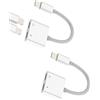 WASRUYI Adattatore cuffie per iPhone 14 pro(2pack)per Lightning doppio jack caricatore sdoppiatore auricolari aux audio cavo per Apple cuffia accessori cavetto ricarica per ipad pro air mini headphone adapter