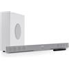 Teufel CINEBAR 11 Mk4-2.1 Dolby Atmos Soundbar con subwoofer wireless salvaspazio, Bluetooth, HDMI 3D ARC CEC, 4K Pass Through, pannello touch - bianco