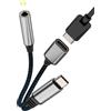 Aksenli Adattatore USB C a 3.5mm Cuffie(2 in 1)AUX DAC Audio Type C Ricarica Cavo Sdoppiatore per iPhone 16 Compatibile per Samsung S25 per Apple Auricolari Microfono Adapter per iPad Headphone Caricabatteria