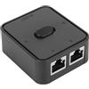 Akozon 2 porte Gigabit, 1 Out In PoE Extender Switch RJ45 Splitter Selector per Cat 6 Rete 10 100 1000 Mbit/s