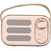 Plyisty Altoparlante Bluetooth retrò, Arredamento Vintage, Piccolo Altoparlante Bluetooth 5.0 Portatile, Supporto USB, Scheda TF, per Casa, Viaggio, Esterno (Rosa)