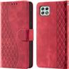 CaseGla Cover per Samsung Galaxy A22 5G Case PU Pelle Custodia RFID Blocco Kickstand Chiusura magnetica Slot per Schede Portafoglio Flip Custodia per Samsung A22 5G Cover,Rojo