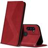 ZONNAVI Cover per Samsung Galaxy M11 / Galaxy A11, Flip Custodia Pelle PU con [Slot Cart] [Supporto Stand] [Magnetica], Cover a Libro Portafoglio per Samsung Galaxy M11 / Galaxy A11 (Rosso)