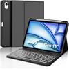 WINCHKING Cover Tastiera per iPad Air 11 M4 2026/M3 2025/M2 2024, Italiano QWERTY, Custodia con Bluetooth Rimovibile Retroilluminata Tastiera per iPad Air 11 Pollici M4/M3/M2, Nero