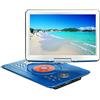 YOOHOO Lettore DVD portatile da 16,9 '' con grande schermo girevole da 14,1 '' per bambini con caricabatteria da auto (blu)