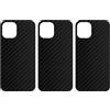 apgo BACK SKIN Film Pellicola protettiva Protezione Posteriore per Apple iPhone 12 mini, skin sticker film foil vinyl Carbon Nero