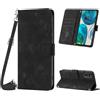 Mo-Beauty Custodia per Motorola Moto G52/G82, PU Pelle Portafoglio Flip Custodia a tracolla [Supporto] [Scomparto per carte] [Chiusura Magnetica] Cover per Moto G52 - Nero