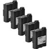 vhbw 5x batteria compatibile con Alan Midland GXT-1000, G9, G7 XT PMR LPD, G7 XT PMR, GXT-1050, Atlantic radio (700mAh, 6V, NiMH)