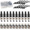 RUNCCI-YUN 10Pezzi Kit 5.5 mm x 2.5 mm DC 12V connettore maschio femmina da pannello,DC 12V connettori alimentazione,connettore saldare DC,Per CCTV Home Security Surveillance Camera