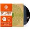 SPINCARE 50x Buste Interne Antistatiche per Vinili 33 Giri | Spincare Quadraphonic Custodia HDPE Premium | Buste Protettive per LP Antistatiche Alta Qualità | Inner Sleeves Vinyl per Dischi 33 Giri