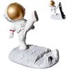 JOZMMZEOOA Astronauta Supporto Telefono,Universale per Porta Cellulare da Tavolo Carino in Piedi Scrivania Supporto Tavolo Portatile Appoggia Telefono,per Iphone Support Tavolo (Calcio-D'oro)