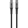 goobay Cavo Tessile USB-C? Maschio/USB-C? Maschio 2 m Grigio