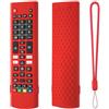 Hesupy Custodia protettiva per telecomandi TV LG, custodia protettiva in silicone per LG AKB75095307 AKB75375604 AKB74915305 AKB75095302 AKB73715601 AKB Series TV Stick Cover antiscivolo con cordino (rosso)