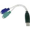 DIGITUS Adattatore da USB a PS/2 - Adattatore per mouse e tastiera - Da USB Tipo-A maschio a 2x Mini-Din 6 femmina - Win 10 - Plug & Play