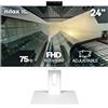 Nilox NXM24REGWEB01W Monitor 24, FHD, Schermo Gaming 75Hz, Monitor PC con Tecnologia IPS, Connessioni HDMI e DisplayPort