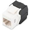 Digitus Modulo DIGITUS Keystone - Cat-6A - non schermato - RJ45 - Classe EA - 500 MHz - 10GBase-T - Senza utensili di montaggio - Bianco, Modulo Keystone, Cat 6A - Non Schermato