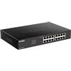 D-Link DGS-1100-16V2 Smart Switch Gestito, 16 Porte Gigabit, Supporto VLAN, Funzionalità Layer 2, QoS, 802.3az EEE, Senza Ventole