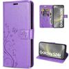 betterfon Custodia per Samsung S24 Plus, in pelle PU, con funzione leggio, per carte di credito, per Samsung Galaxy S24+, colore: viola
