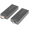 DIGITUS DS-55324 Estensore Video Wireless, UHD 4K/30 Hz, Portata 30 m, Set: Trasmettitore e Ricevitore, da USB-C a HDMI, Plug & Play, HDMI 2.0 & DP 1.2 & HDCP 2.2, 1.3