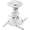 Techly 022397 Staffa Universale a Soffitto per Proiettore, Bianco Bianco