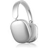 Sungive Cuffie Bluetooth 6.1 Wireless con Cavo-Design Pieghevole con Archetto Regolabile,Audio Hi-Fi,Cancellazione del Rumore,20 Ore di Standby-Compatibili con Smartphone,PC,Tablet.(argento)