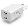 Hama Caricatore rapido USB (caricatore multiuso, USB C, telefono cellulare, tablet, laptop, caricatore universale, spina di alimentazione USB, alimentatore USB C, Power Delivery/Quick Charge 3.0, GaN