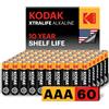 Kodak XTRALIFE Batteria Alcalina AAA, 60 Pezzi, Nero