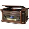Roadstar HIF-1996D+BT Giradischi 33/45/78 rpm, Radio DAB/DAB+/FM, Lettore CD/CDR/CDRW/CD-MP3, Cassetta, Bluetooth, USB, Telecomando, Retro, Legno