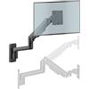 Xantron PRO-WallGS - Supporto da parete ergonomico regolabile in altezza, VESA 75 x 75 e 100 x 100 cm, per monitor 1 monitor da 17 a 49 pollici, rotazione a 360 gradi fino a 20 kg