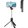 Generic Phone Tripod - Selfie Stick Tripod, Extension Pole Tripod | Selfie Stand Tripod with Wireless Remote, Travel Cell Phone Tripod, Portable Selfie Stick for Selfie Video, Recording, Photo, Live Stream