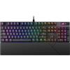 ASUS ROG Strix Scope II X Wired USB Tastiera da gioco meccanica - 100% full-size, hot swap pre-lubrificato ROG NX Snow V2 Linear Switch, tasti PBT, RGB, supporto PC/Mac - Nero