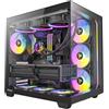EMCA4 Computer Gaming PC Assemblato Ryzen 7 9800X3D - RX 9070 XT 16GB - SSD M.2 2TB nvme Gen4 - Ram 32GB DDR5 6000mhz EXPO - ARGB - Windows 11 - WIFI + BLUETOOTH - DIssipatore a liquido 360mm NERO