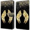 BLOTECH Cover per Samsung Galaxy A15 Custodia Flip Caso in PU Pelle Portafoglio Cover a Libro Magnetic Buckle 3D Brillantini Glitters PU Leather Protettiva per Samsung Galaxy A15,Angel Wings