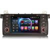 Erisin 8-Core Android 14 Bluetooth 5.0 DVD Autoradio per BMW Serie 3 M3 E46 Rover 75 MG ZT 7 pollici Supporta GPS Navigatore Wireless CarPlay Android Auto DAB+ FM Radio OBD2 TPMS RDS 4GB+64GB