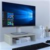 Henor supporto per monitor rialzo TV in legno 42 x 26.5 x 12 cm portata 50 kg Quercia Stel