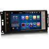 erisin 4GB+64GB 8-Core Android 14 Autoradio GPS Navigatore per Jeep Compass Patriot Chrysler Dodge Wireless Carplay Android Auto DSP Bluetooth 5.0 A2DP DVB-T2 WiFi DAB+IPS