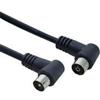 Life CAVETTO TV 2,5m SPINA-PRESA 90° NERO H. CARD