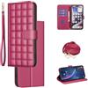 YANJIEER ESONG Cover Portafoglio Per OPPO A94 5G/F19 Pro Plus Con tracolla,Custodia A Libro In Pu Pelle Flip Cover Per Donna,Caso Antiurto Magnetica Case Con Slot Per Schede,Supporto Rosso