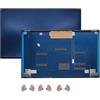 WANGHUIH Cover posteriore posteriore LCD blu + cerniere per schermo compatibile con computer portatile ASUS ZenBook 15 15 UX534 UX534F UX534FA versione touch