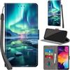 Haninsuze Cover per Samsung Galaxy A50, artico | Pelle PU Portafoglio, Porta Carte, Magnetica, Libro, Antiurto Custodia