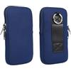 Jlyifan Custodia in neoprene per cellulare, con cerniera, per iPhone 15 Pro Max 14 13 12 11 Pro Max Google Pixel 6 Samsung Galaxy A15 A54 S25+ S24+ S23 FE (blu, L)