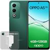 OPPO A5 5G 4GB RAM + 128GB ROM, smartphone sbloccato con IA, display da 6,67 a 120 Hz, fotocamera AF da 50 MP, batteria da 6000 mAh, IP65, Aurora Green (include caricabatterie SUPERVOOC da 45 W)